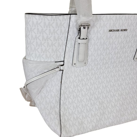 Michael Kors Jet Set East West Top Zip Signature Logo Tote Bag - Picture 6 of 11